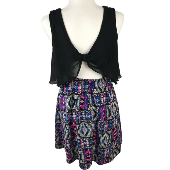 Rue 21 Black/Aztec Pattern Strapless Dress Size M - Picture 3 of 4